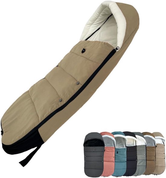Voetenzak Kinderwagen - Baby deken - Warmte Buiten - Waterafstotend Drievoudig - 90 cm - Taupe