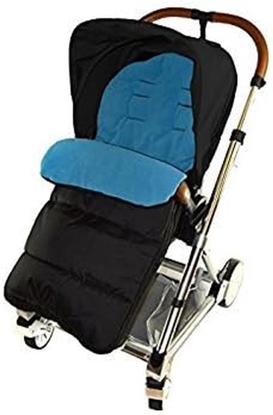 Voetenzak Kinderwagen - Baby deken - Warmte Buiten - Zacht Fleece - 49 x 398 cm - Blauw