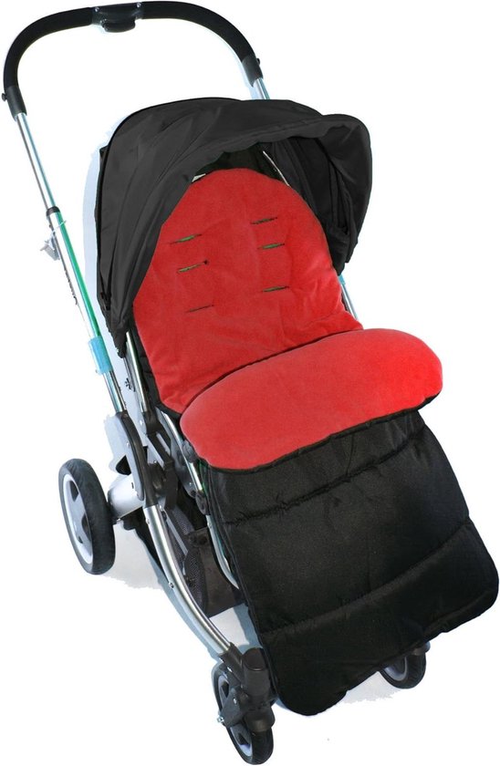 Voetenzak Kinderwagen - Baby Dekje - Warm Blijven - Omvormbaar tot Stoelvoering - 44.5 x 39 cm - Rood