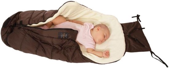 Voetenzak Kinderwagen - Baby slaapzak - Warm Blijven - Waterdichte Buitenstof - 97 x 45 cm - Bruin