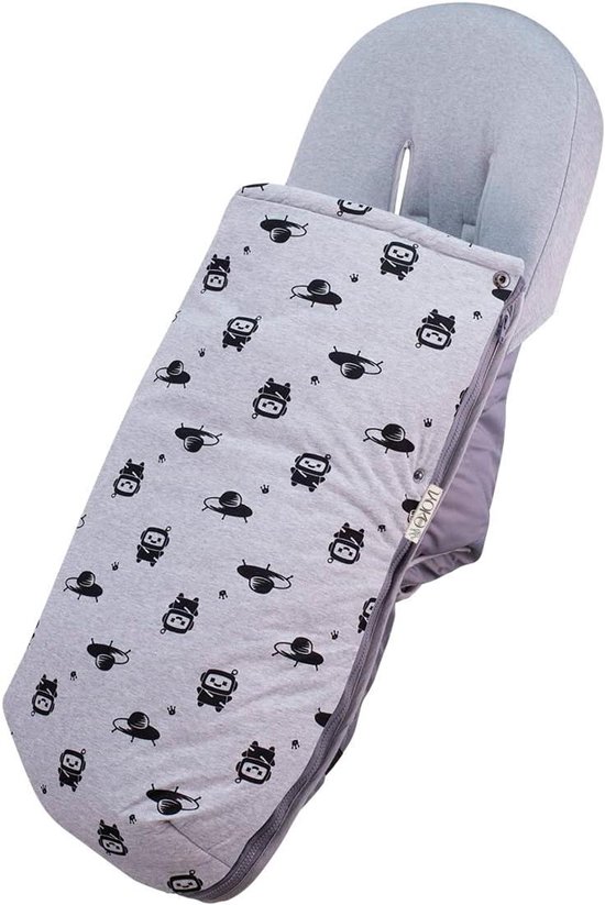 Voetenzak Kinderwagen - Baby Slaapzak - Warm Blijven - Zacht Teddyfleece - Universeel - Robot Space