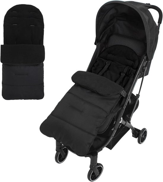 Voetenzak Kinderwagen - Baby Slaapzak - Warm Houden - Waterdichte Oxford Stof - 80 cm - Zwart