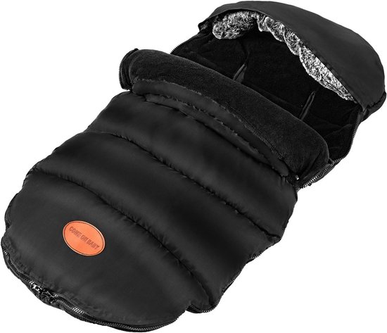 Voetenzak Kinderwagen - Baby Winterzak - Warm Blijven - 5-Punts Gordelsysteem - 44x32x7 cm - Zwart