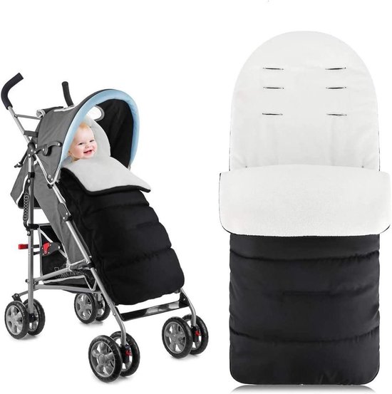 Voetenzak Kinderwagen - Baby Zitje - Warm Blijven - Waterdicht Oxford Doek - 86 x 40 cm - Zwart Basic