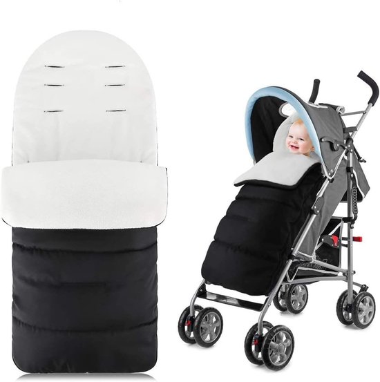 Voetenzak Kinderwagen - Baby Zitje - Warmte Bieden - Waterdicht Oxford Doek - 86 x 40 cm - Zwart Basic