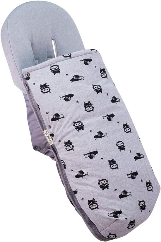 Voetenzak Kinderwagen - Babyzak - Baby Warm Houden - Zacht Teddyfleece - Universeel - Robot Space