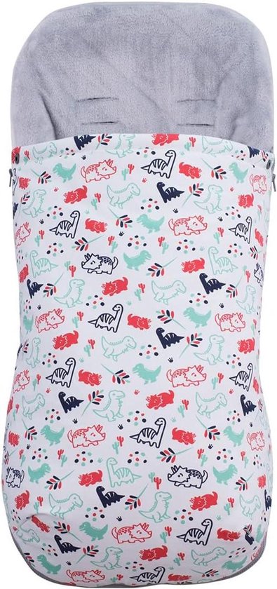 Voetenzak Kinderwagen - Babyzak - Comfortabel Reizen - Waterafstotende Buitenkant - 43 x 98 cm - Dino Print