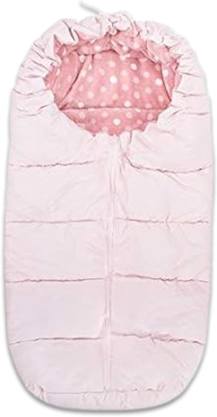 Voetenzak Kinderwagen - Babyzak Winter - Baby Warm Houden - Antislip Materiaal - 85 x 45 cm - Roze Stippen