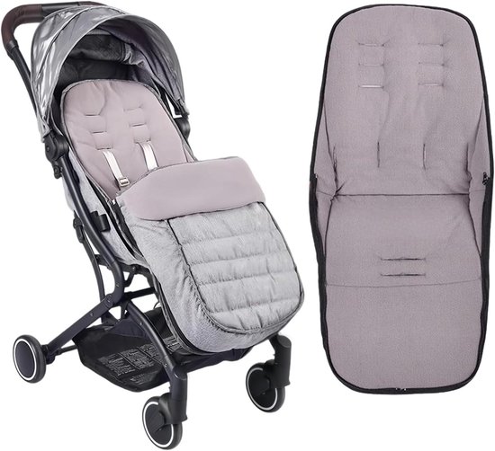 Voetenzak Kinderwagen - Buggy Zak - Baby Warm Houden - Universeel Compatibel - 446 x 258 cm - Grijs