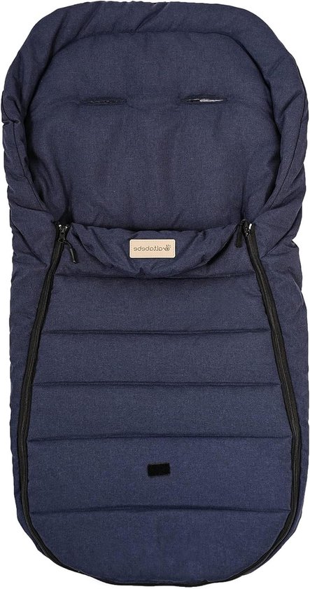 Voetenzak Kinderwagen - Buggy zak - Comfortabel Reizen - Afneembaar Bovenstuk - 96 x 53 cm - Marineblauw