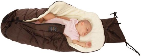 Voetenzak - Kinderwagen deken - Warmte buiten - Waterdichte buitenstof - 97 x 45 cm - Bruin