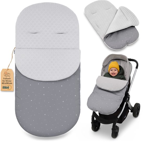 Voetenzak Kinderwagen en Buggy voor de Winter 90x45 cm - Winter Voetenzak Warme Inleg Omslagdeken Baby Accessoire warm Minky Oeko-Tex certificaat Galaxy