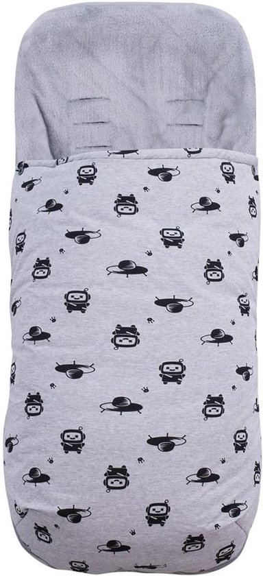 Voetenzak Kinderwagen - Wandelwagenzak Baby - Comfortabel Wandelen - Ademend Katoen Fleece - 43 x 98 cm - Robot Space