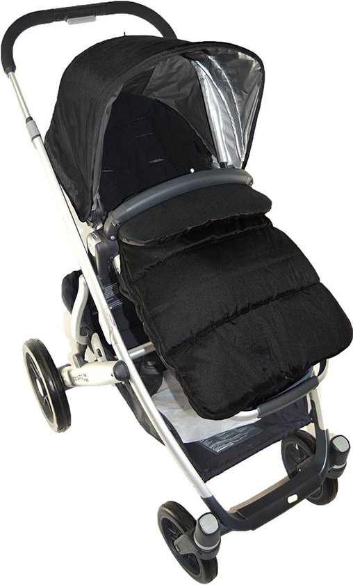 Voetenzak Kinderwagen - Winterzak Baby - Warmte Buiten - Ritssluiting Verstelbaar - 53 x 41 x 12 cm - Zwart