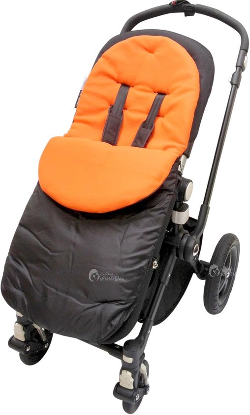 Voetenzak Kinderwagen - Zachte Liner - Comfortabel Reizen - Omvormbaar tot Stoelvoering - 88 x 43 cm - Oranje