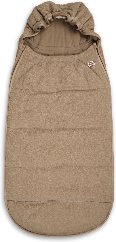 Voetenzak Maxi Cosi - Warm teddy fleece - Ook voor kinderwagen - Beige van Deryan