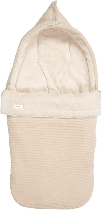 Voetenzak Teddy - Baby deken - Wandelwagen comfort - Zachte teddy voering - One Size - Zandkleur