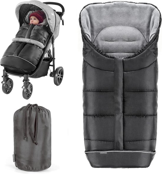 Voetenzak Universeel - Kinderwagen deken - Warmte buiten - Water & vuilafstotend - 100x45 cm - Zwart