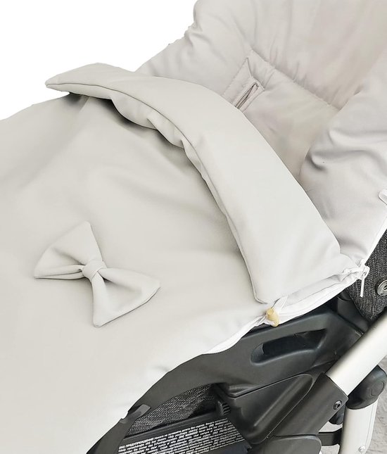 Voetenzak - Universele Muts - Baby Comfort - Waterafstotend Kunstleer - 95 x 50 cm - Grijs