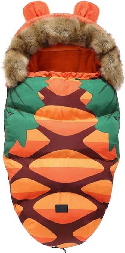 Voetenzak voor Autstoel & Kinderwagen-buggy-voor Maxi Cosi-Buitenwaterdicht en winddicht-Footmuff-Polyester-oranje kleur van Little World