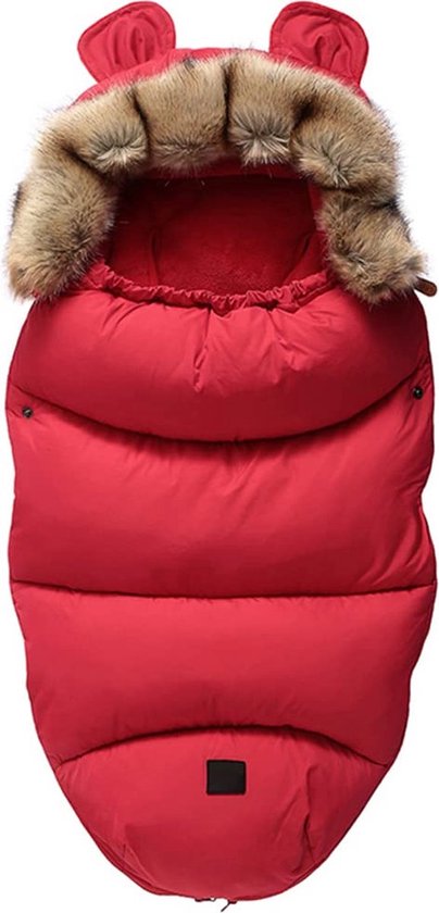 Voetenzak voor Autstoel & Kinderwagen-buggy-voor Maxi Cosi-Buitenwaterdicht en winddicht-Footmuff-Polyester-rood van Bambini.