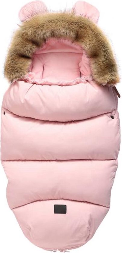 Voetenzak voor Autstoel & Kinderwagen-buggy-voor Maxi Cosi-Buitenwaterdicht en winddicht-Footmuff-Polyester-roze van BebeBeni