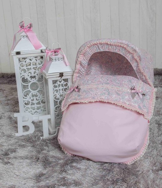 Voetenzak voor baby's groep 0 lente en winter roze katoen van Merkloos