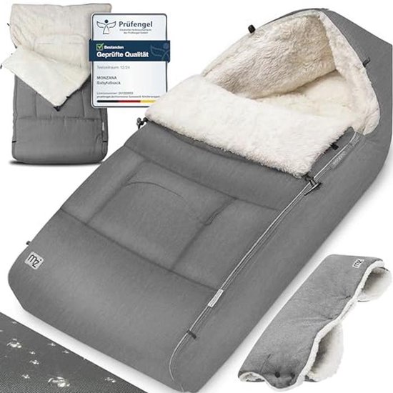 Voetenzak voor baby's met handwarmers en reflectoren voor winterse veiligheid van Merkloos