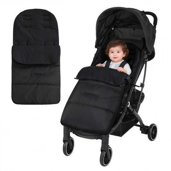 Voetenzak voor kinderwagen - 86*40 cm - Waterdichte en slijtvaste buitenlaag van Oxford-stof - Kan gebruikt worden als slaapzak - Kan gebruikt worden als zitkussen - Babyslaapzak - Voetenzak voor kinderwagen - Verdikte - Winddicht - Waterdicht - Warm van Merkloos