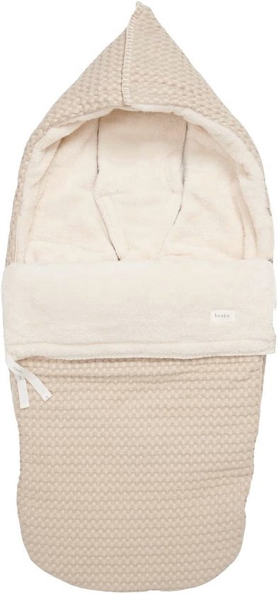 Voetenzak voor Kinderwagen - Katoenen Buggy Voetenzak met Teddy Voering - Geschikt voor 3/5 Puntsgordel - Zilvergrijs/Zachtgrijs van Merkloos