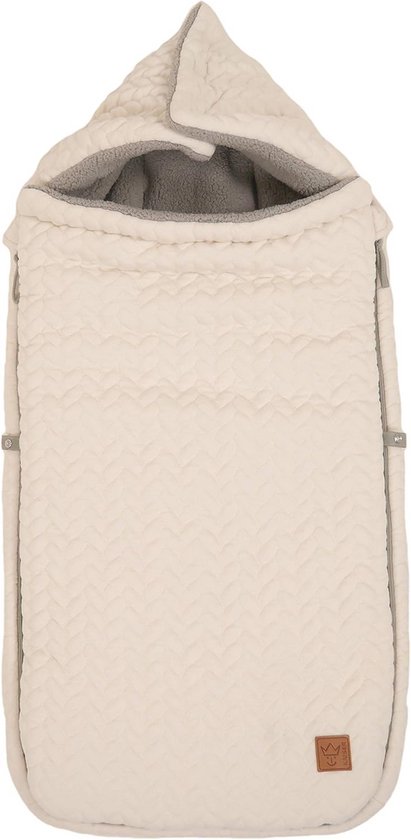 Voetenzak voor kinderwagen - Knit design, super zacht, beige van Merkloos