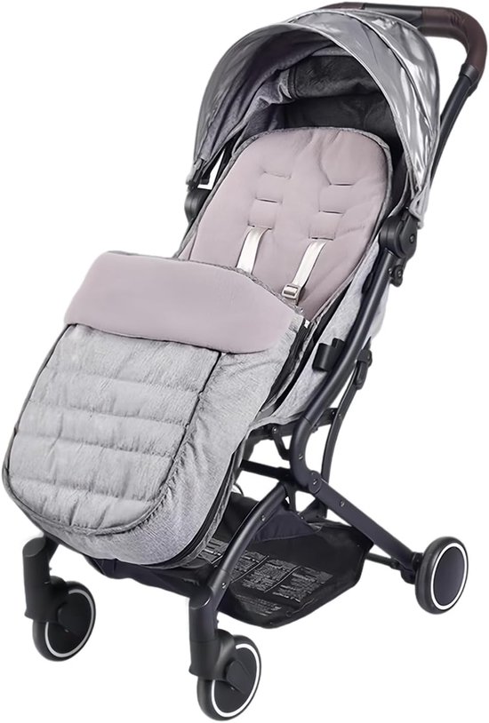 Voetenzak voor kinderwagen-Voetenzak kinderwagen winter, wintervoetenzak voor kinderwagen, babyvoetenzak, wasbare voetenzak, babyschaal met ritssluiting, warme thermische voetenzak voor baby's, winddicht en zacht, voor alle van Altabebe