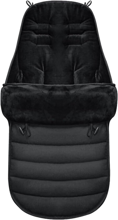 Voetenzak voor kinderwagen winter, met capuchon en trekkoord, ritssluiting, afneembaar en wasmachinebestendig
