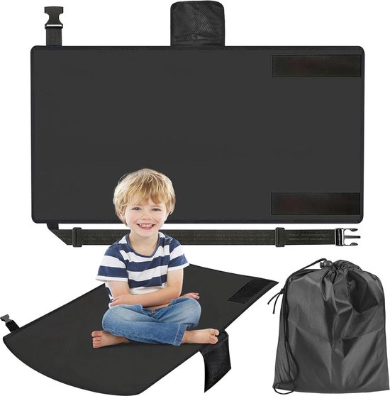 Voetsteun kinderen, stoelverlenging vliegtuig vliegtuigbed lichtgewicht en opvouwbaar essentieel voor kinderen vliegtuigen vliegtuig reisaccessoires, 79 x 44 cm van Merkloos