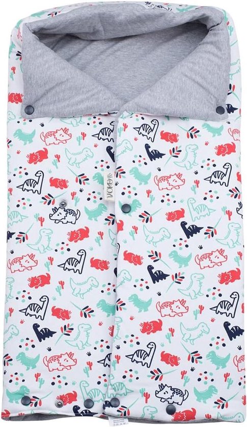 Voetzak Kinderwagen - Babyzak Reiswieg - Baby Warm Houden - Oeko-Tex Gecertificeerd - Universeel - Dino Party