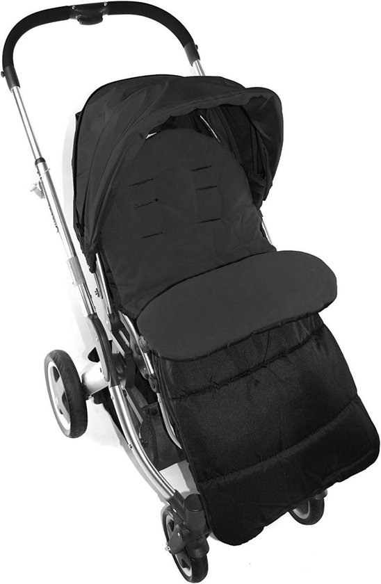 Voetzak Kinderwagen - Voetenzak Babystijl - Warmte Bieden - Universele Pasvorm - 46 x 39 cm - Zwart