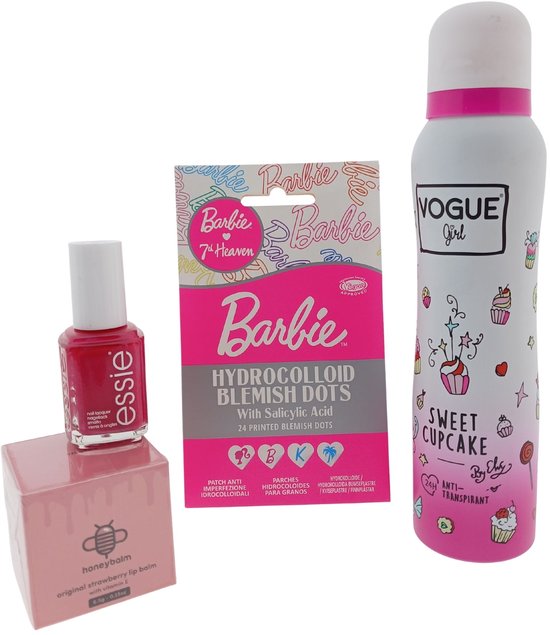Vogue Cadeauset Roze met Nagellak - Deo - Lipbalsem - Masker Barbie – Luxe Verzorgingsset | Wellness Giftbox | Verwen Cadeaupakket voor Iedereen van Merkloos