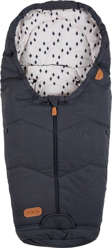 Voksi Move Light voetenzak  - Voetenzak autostoel baby - zomer - Dark Grey van Voksi