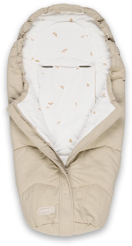 Voksi Move Light voetenzak - Voetenzak autostoel baby - zomer - Seashell Sand wings van Merkloos