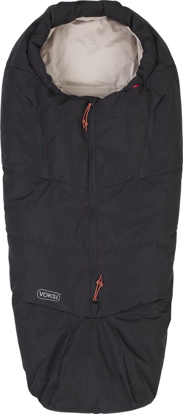 Voksi Voetenzak Adventure - Voetenzak Dons - Voetenzak buggy- Voetenzak kinderwagen - Voetenzak universeel - Black - Seashell Sand van Voksi