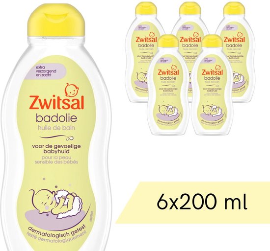 Voordeelverpakking: 6x Zwitsal Bad - Rijke Badolie - 200 ml van Zwitsal