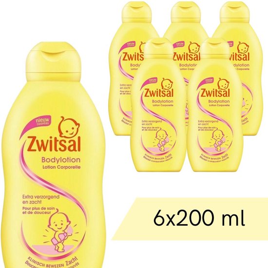Voordeelverpakking: 6x Zwitsal Bodylotion - 200 ml van Zwitsal