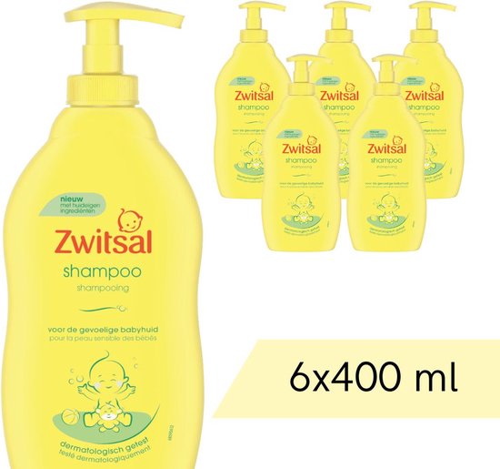 Voordeelverpakking: 6x Zwitsal Shampoo - Pompje - 400 ml van Zwitsal