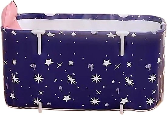 Vouwbad - Draagbaar bad - Comfortabel baden - Ruimtebesparend ontwerp - 120x55x50cm - Blauw