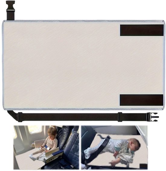 - Vouwbare Reiskussen - Voetsteun voor Kinderen - Ideaal voor Op Reis - 77 x 44 cm - Comfortabele Voetsteun - Geschikt voor Vliegtuig en Ka..