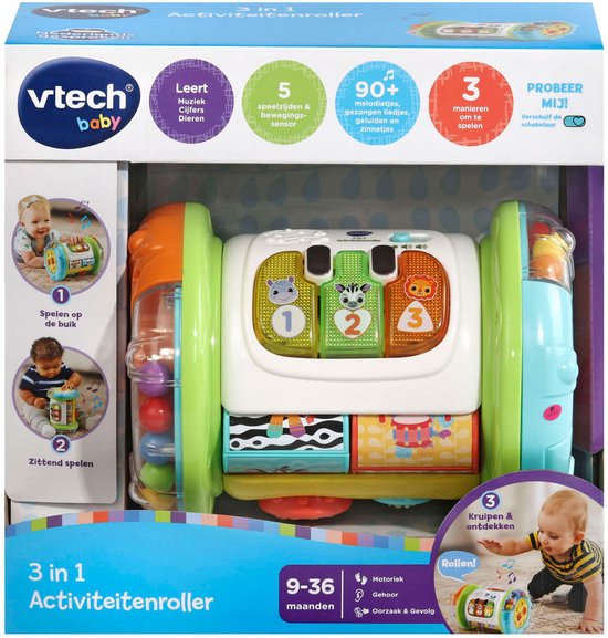 Vtech - Activiteitenroller Baby 3-in-1 - Muziek, cijfers en dierenkennis van Vtech
