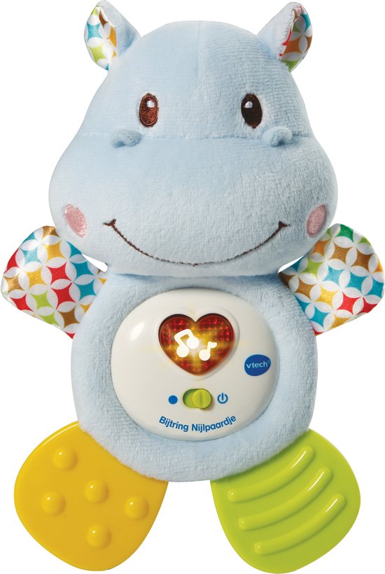 VTech Baby Bijtring Nijlpaardje - Educatief Babyspeelgoed - Liedjes en Geluiden - 0 tot 24 Maanden van Vtech