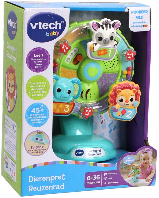 VTech Baby Dierenpret Reuzenrad Activity-Center - Interactief Speelgoed - Cadeau - 6 tot 36 Maanden van Vtech