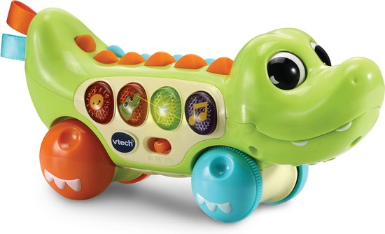 Vtech Baby Dierenvriendjes Krokodil - Educatief Baby Speelgoed - Activiteitenroller met Lichts- en Geluidseffecten - Cadeau - Vanaf 6 Maanden van VTech