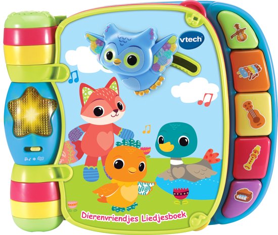 VTech Baby Dierenvriendjes Liedjesboek - Interactief Speelgoed - Babyboekje - Kinderboeken - Blauw - Cadeau - 3 tot 36 Maanden van VTech